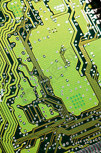 微芯片细节电路绿色处理器母板电阻器半导体卡片硬件电路板电脑图片