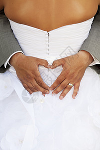 结婚爱情裙子身体幸福腰部灰色新娘婚姻戒指婚礼拥抱图片