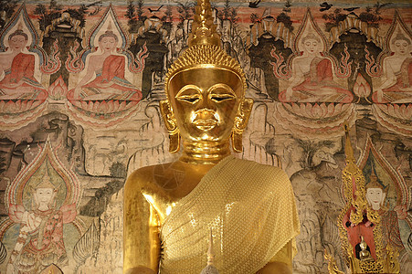 古老的布达雕像 泰国南图片