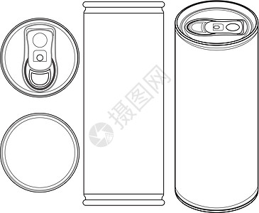 饮料罐矢量环境空白灰色阴影绿色白色回收饮料液体啤酒图片
