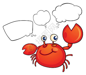 红螃蟹的思考图片