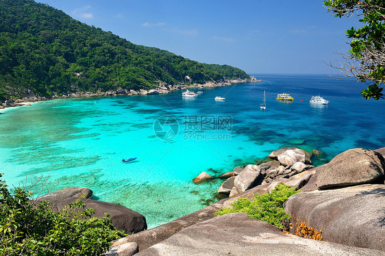 泰国安达曼海西米兰岛的热带天堂群岛地平线风景天空海岸线旅游旅行支撑珊瑚海洋图片