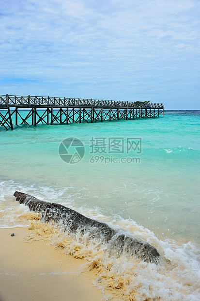 西巴丹岛的木环桥 水下潜水天堂娱乐场景旅行天空支撑异国地平线热带海洋海岸图片