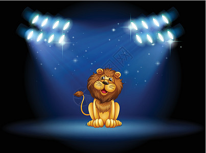 舞台和狮子在中间背景图片