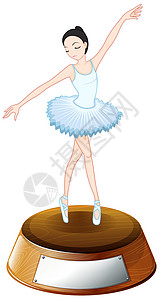 芭蕾舞奖杯热带舞蹈裙子青少年演员女性卡通片舞蹈家海报女孩图片