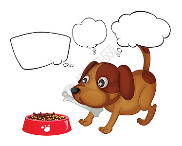 一次性碗一只小狗吃他的食物设计图片