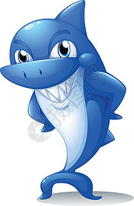 一只蓝色的大鲨鱼图片