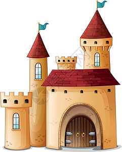 美丽的宫殿王子卡通片石头横幅沙堡皇家国王版税房子大厦图片