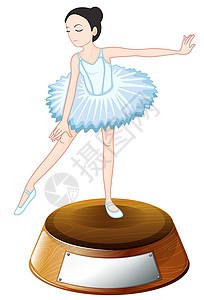 芭蕾舞奖杯海报优胜者绘画比赛女孩木头舞蹈家女性竞赛舞蹈背景图片