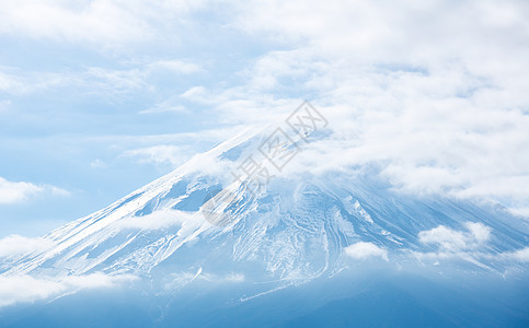 日本藤山山旅行公吨反射火山顶峰天空风景公园图片