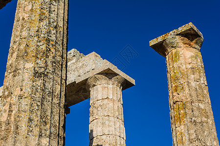 古代内梅亚的宙斯寺脚手架首都历史柱子考古学寺庙文化大理石废墟遗产图片