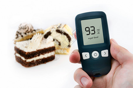 手持水表 糖尿病进行葡萄糖水平测试蛋糕奶油甜点测量检查胰岛素医院药品样本展示图片