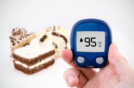 手持水表 糖尿病进行葡萄糖水平测试样本医院胰岛素蛋糕奶油考试药品甜点糖果监视图片