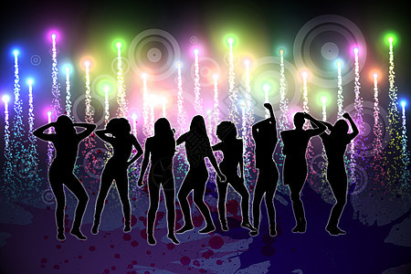 生成的夜生背景数跳舞派对夜生活夜店活力青年乐趣计算机文化绘图图片
