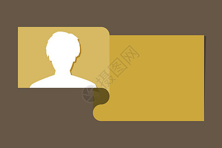 带有头图标的信息模板商业界面棕色顾问男人标签空白黄色白色网络图片