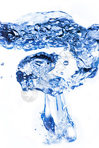 飞溅喷出内卷宏观气泡运动液体温泉蓝色短跑漩涡图片