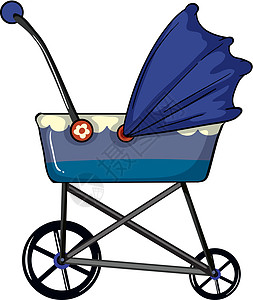 婴儿童年白色推动者旅行越野车绘画车辆卡通片蓝色婴儿车车轮图片