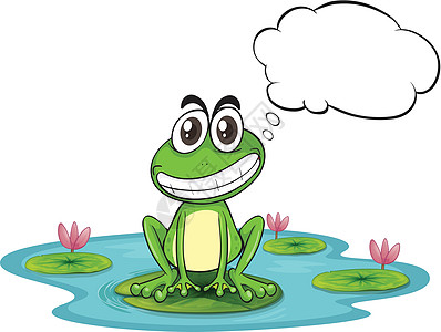 池塘里一只青蛙 空的呼喊图片