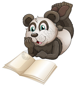 一本空书的熊猫图片