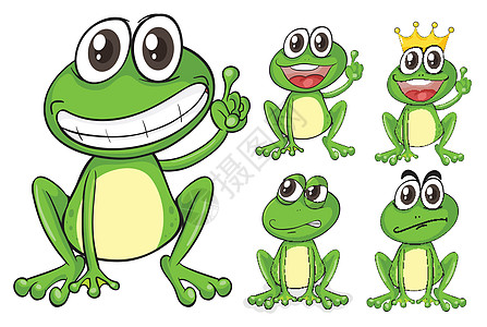 绿青蛙微笑绿色牙齿黄色舌头荒野剪贴野生动物绘画王子图片