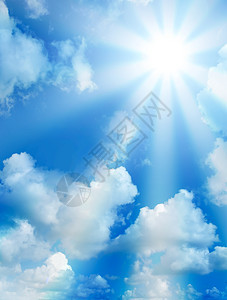 高品质的阳光晴天有云云景太阳蓝色多云图片