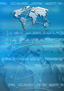 具有复制空间的互联网概念背景全球小册子蓝色商业技术网络背景图片