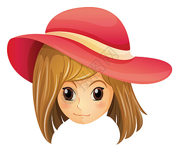 一个戴着红帽子的女孩图片