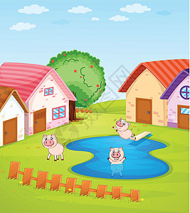 猪和房屋图片