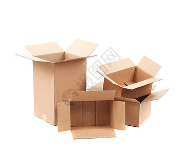 开着的纸箱纸板财产店铺货运送货盒子纸盒标签运输库存图片
