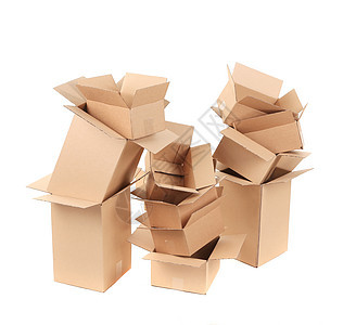 开着的纸箱运输办公室仓库船运纸板纸盒包装棕色商品库存图片