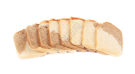 美味的切片面包面包师食物厨房午餐早餐面团白色棕色小麦营养图片