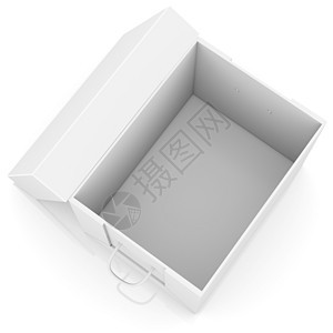 打开白纸板套件箱船运灰阶礼物打包机纸盒邮件展示货物命令库存图片