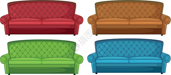 多彩多彩的沙发图片
