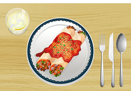 菜盘里的食物蔬菜谷物午餐炊具餐具桌子用餐美食盘子服务图片