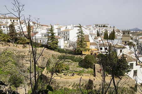 Ronda 视图白色城市粉饰房屋景观公园村庄旅游建筑学旅行图片