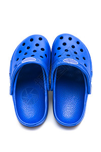 蓝色橡胶橡胶鞋海滩橡皮塑料拖鞋配饰白色凉鞋时尚图片