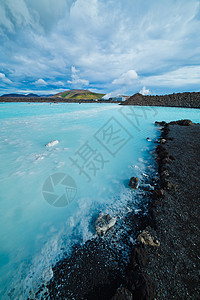 蓝环礁地热浴治疗旅游生态地球乳白色温泉作用蒸汽岩石活动图片