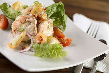 Cream 虾虾起动机海鲜烹饪小吃健康美食餐厅沙拉白色贝类图片
