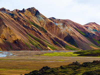 兰德曼纳卢格尔植物石头地热火山旅游旅行橙子岩石远足彩虹图片