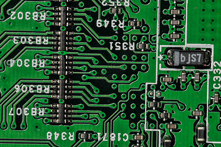 电路板绿色电容器技术芯片电气电路打印电脑电子背景图片