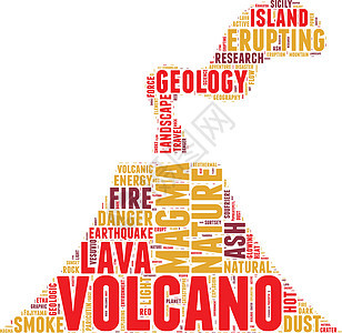 火山象形图标记云云矢量插图图片