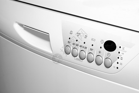 洗衣机控制面板特写图片