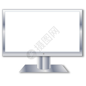 计算机电脑屏幕反射桌面互联网金属展示商业电视监视器办公室插图图片