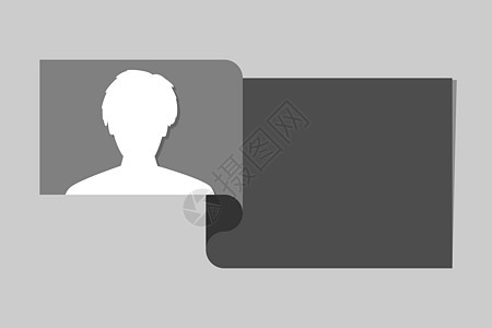 带有头图标的信息模板界面男人创造力卡片阴影灰色顾问空白标签商业图片