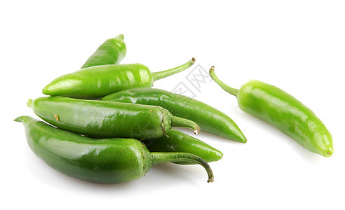 绿色Jalapeeno胡椒烹饪食物辣椒蔬菜植物团体白色香料寒冷图片