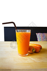 新鲜胡萝卜汁食物水果稻草玻璃蔬菜工作室横截面饮料液体橙子图片