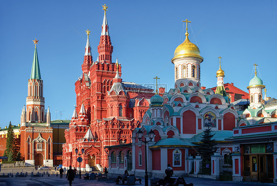 莫斯科克里姆林宫建筑学博物馆历史城堡天空图片