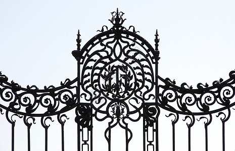 栅栏装饰品障碍黑色风格栏杆锁定建筑学铁匠艺术框架图片