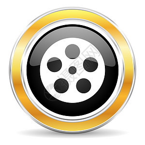 胶片图标按钮电视娱乐黑色胶卷网络艺术插图摄影电影图片