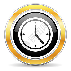 时间图标塞子历史数数黑色按钮闹钟手表警报插图计时器图片